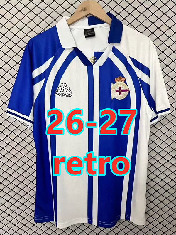 26-27 Deportivo Retro Fans Version Jersey S-4XL