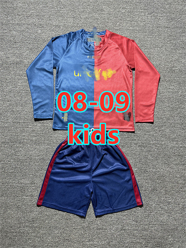 08-09 Barcelona Home Kids Retro Long+shorts Kit 16 -28