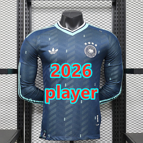 Germany Away Player Long Sleeve Jersey S-3XL