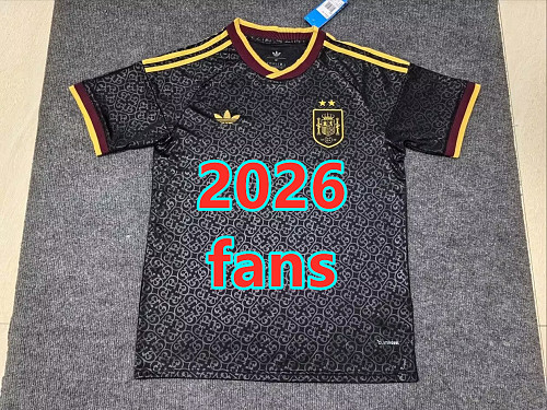 Spain 4th Fans With 2 Stars Jersey S-4XL