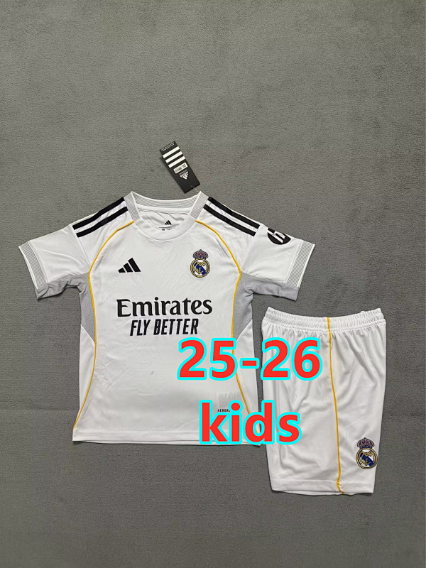 25-26 Real Madrid Home Kids Jersey+shorts Kit 16 -28