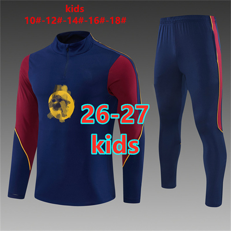 26-27 Barcelona Kids Long Sleeve Tracksuit 10 -18