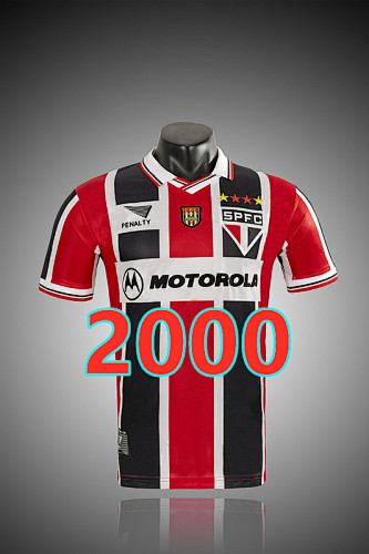 Sao Paulo Retro TopThai Quality Away Jersey S-2XL Polo