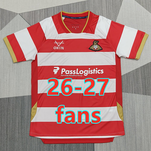 26-27 Doncaster Rovers Home Fans Version Jersey S-4XL