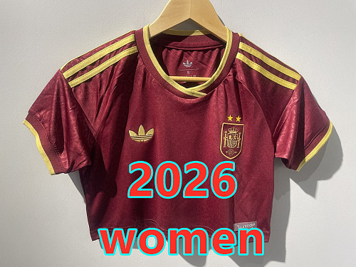 Spain Third Women With 2 Stars Short Jersey S-2XL 2