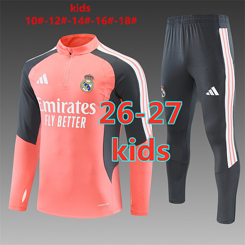 26-27 Real Madrid Kids Long Sleeve Tracksuit 10 -18