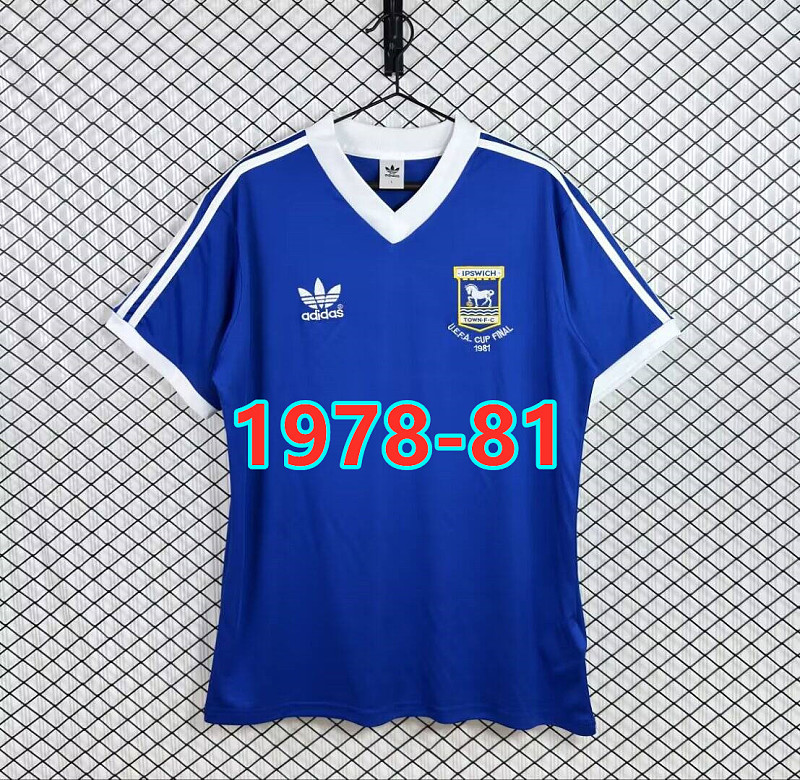 Ipswich Town Home Retro Fans Version Jersey S-2XL