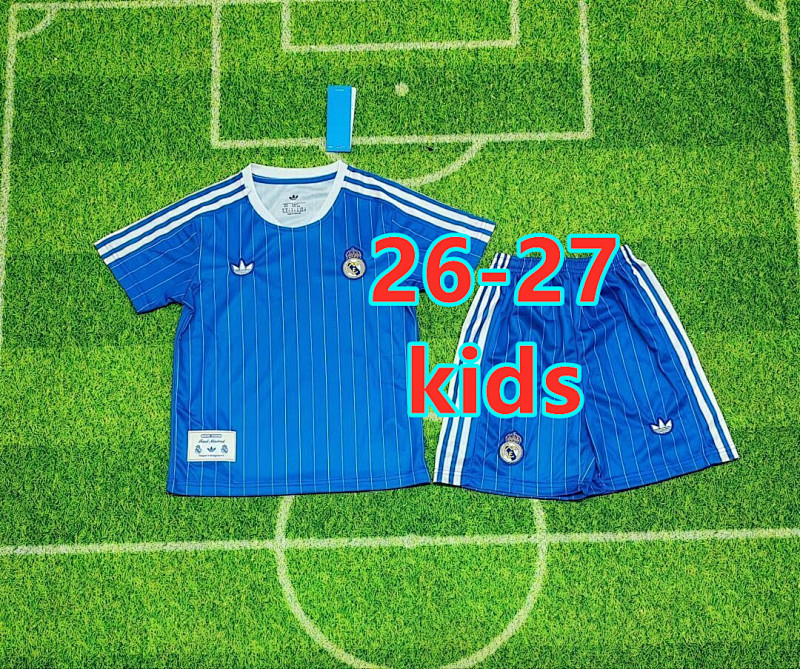 26-27 Real Madrid Retro Kids Jersey+shorts Kit 16 -28