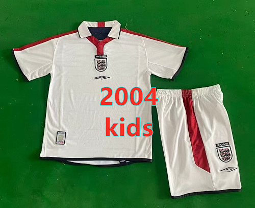 England Home Retro Kids Jersey+shorts Kit 16 -28
