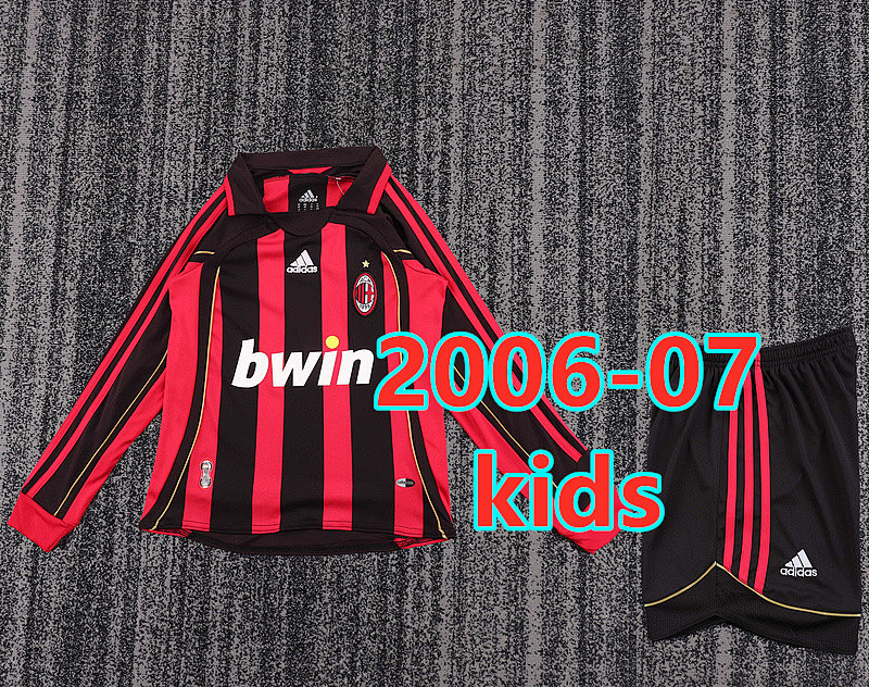 AC Milan Home Retro Kids Long+short 16 -28 AC