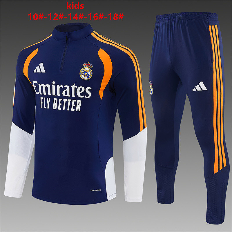 26-27 Real Madrid Kids Long Sleeve Tracksuit 10 -18