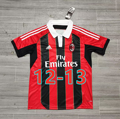 12-13 AC Milan Home Retro Jersey S-2XL AC