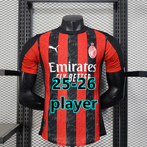 25-26 AC Milan Home Player Version Jersey S-2XL AC