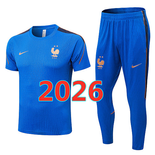 France Player Short Sleeve+pants Kit S-3XL