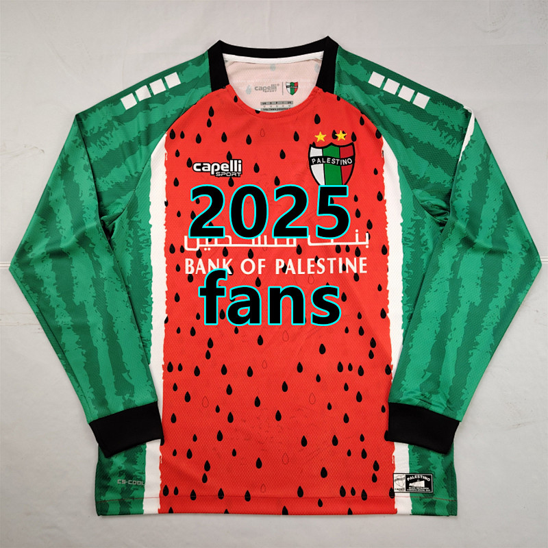 Palestine 4th Fans Long Sleeve Jersey S-4XL