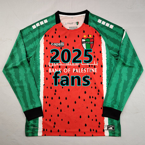 Palestine 4th Fans Long Sleeve Jersey S-4XL