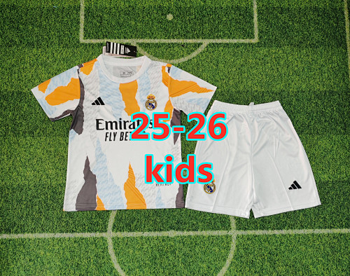 25-26 Real Madrid Training Kids Jersey+shorts Kit 16 -28
