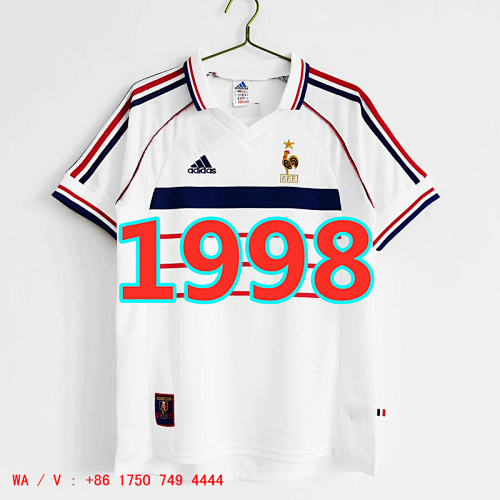 France Retro TopThai Quality Away Jersey S-2XL