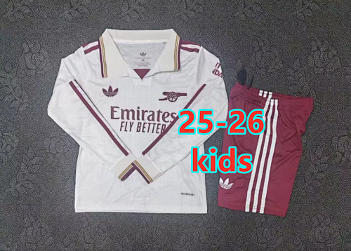 25-26 Arsenal Third Kids Long Jersey+shorts Kit 16 -28