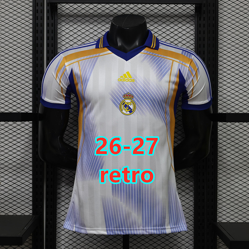 26-27 Real Madrid Retro Player Version Jersey S-3XL