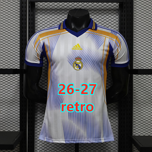 26-27 Real Madrid Retro Player Version Jersey S-3XL