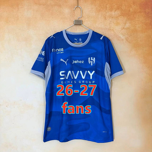 26-27 Al-Hilal Saudi Home Fans Version Jersey S-4XL