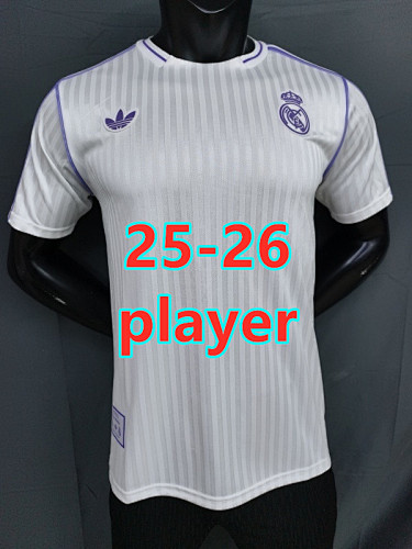 25-26 Real Madrid Retro Player Version Jersey S-2XL