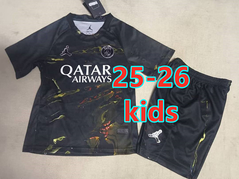 Balenciaga 25-26 Paris Psg 5th Kids Jersey+shorts Kit 16 -28