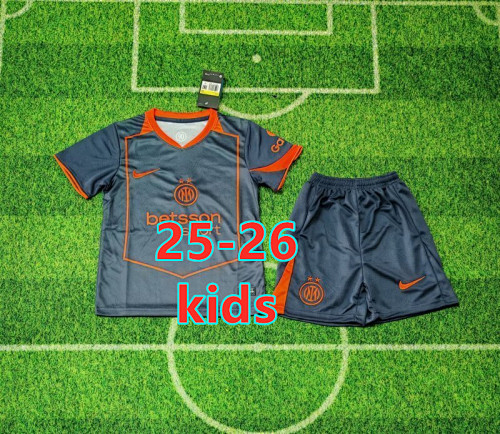 25-26 Inter Milan Third Kids Fans Jersey+shorts 16 -28