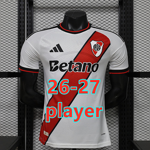 26-27 River Plate Home Player Version Jersey S-2XL