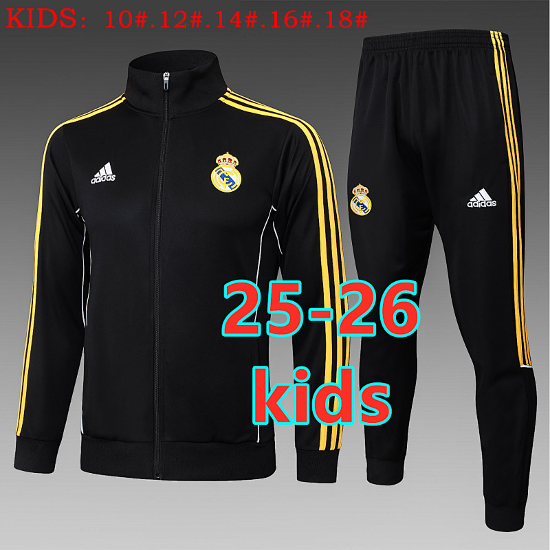 25-26 Real Madrid Kids Long Zipper Jacket 10 -18