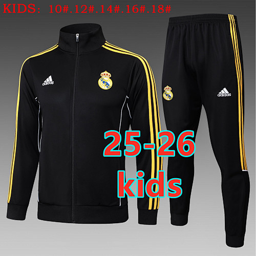 25-26 Real Madrid Kids Long Zipper Jacket 10 -18