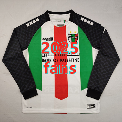 Palestine Home Fans Long Sleeve Jersey S-4XL