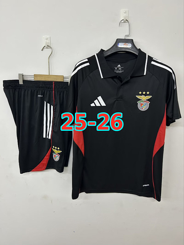 25-26 Benfica Polo Short Sleeve Tracksuit Kit S-3XL Polo