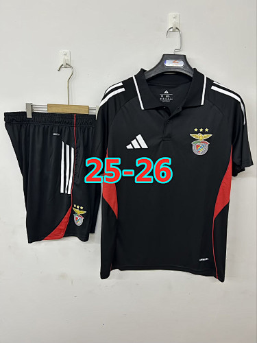 25-26 Benfica Polo Short Sleeve Tracksuit Kit S-3XL Polo