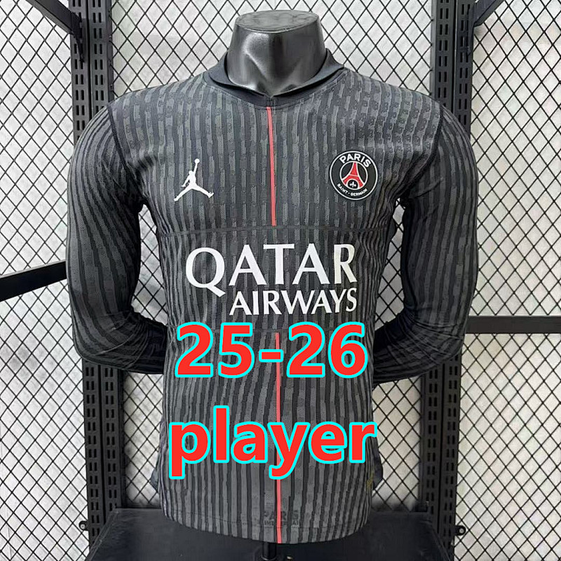 Balenciaga 25-26 Paris Psg 4th Player Long Sleeve Jersey S-3XL