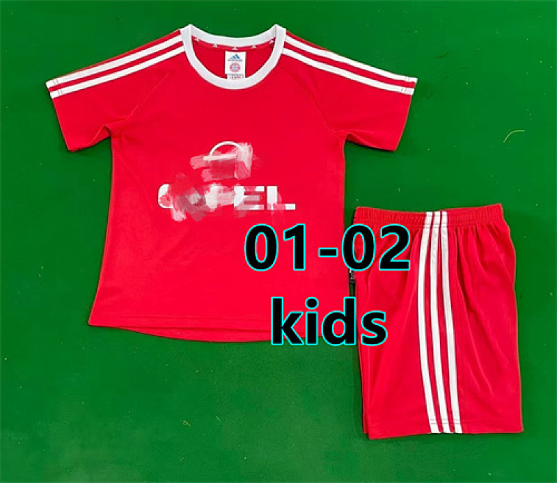 01-02 Bayern Home Retro Kids Jersey+shorts Kit 16 -28
