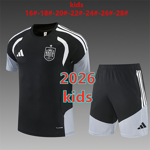 Spain Kids Short Sleeve Tracksuit Kit 16 -28