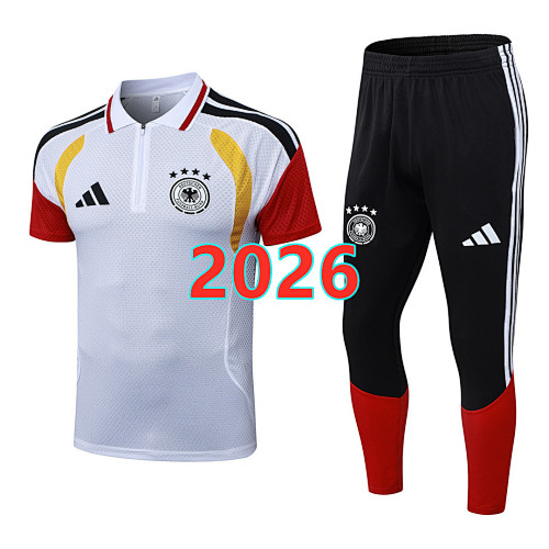 Germany Player Short Sleeve+pants Kit S-4XL Polo