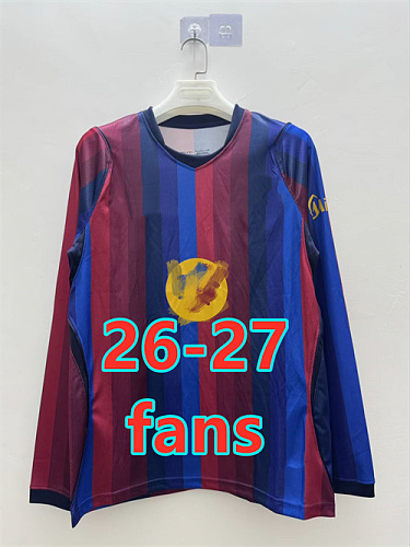 26-27 Barcelona Home Fans Long Jersey S-4XL