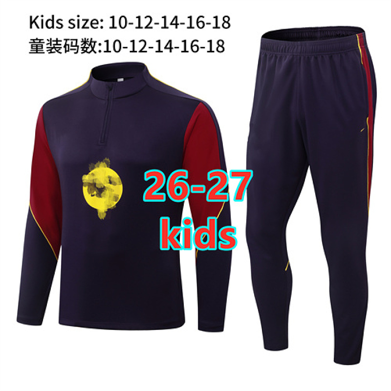 26-27 Barcelona Kids Long Sleeve Tracksuit 10 -18