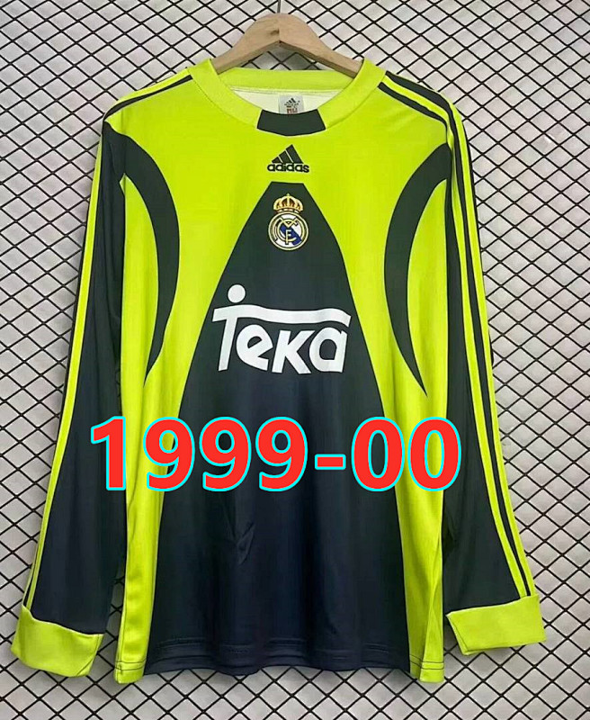 Real Madrid Goalkeeper Retro Fans Version Jersey S-2XL