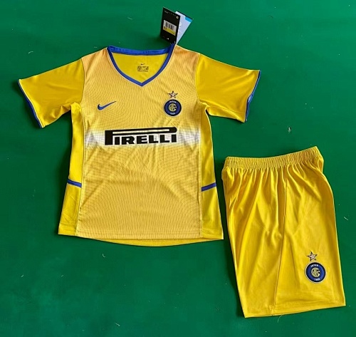 02-03 Inter Milan Third Retro Kids Jersey+shorts 16 -28