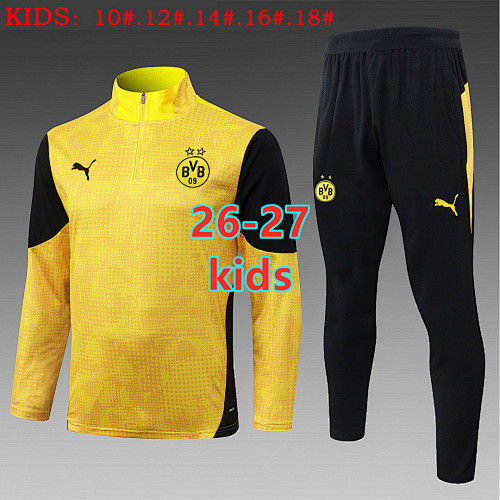 26-27 Dortmund Kids Long Sleeve Tracksuit 10- 18