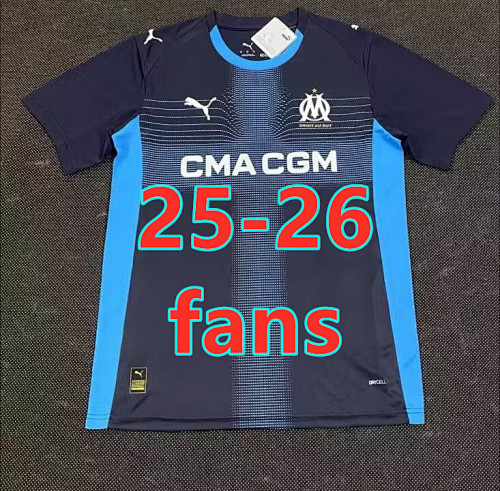 25-26 Marseille Away Fans Version Jersey S-4XL