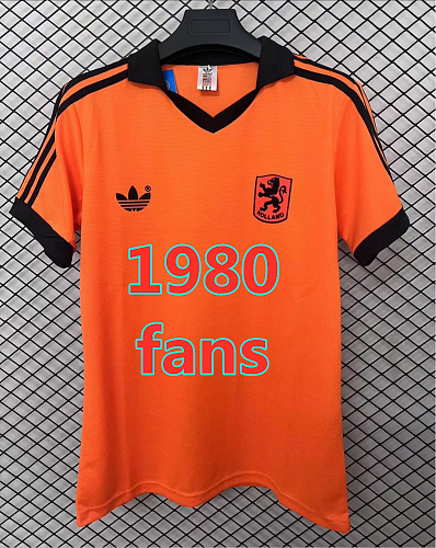 Netherlands Home Retro Fans Version Jersey S-2XL