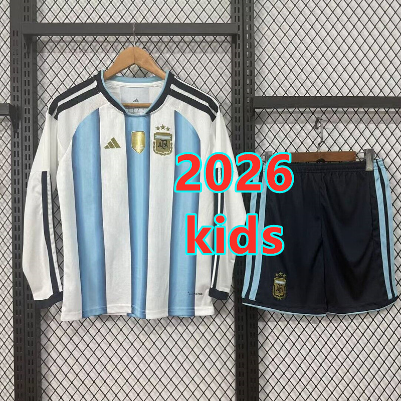 Argentina Home Kids Long 4 Teams Kit 16 -28 4