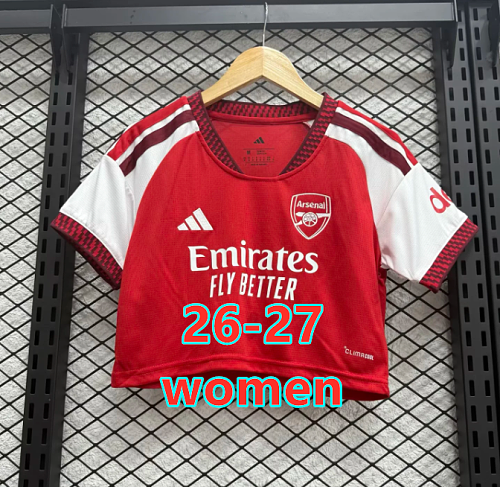 26-27 Arsenal Home Women Short Jersey S-2XL