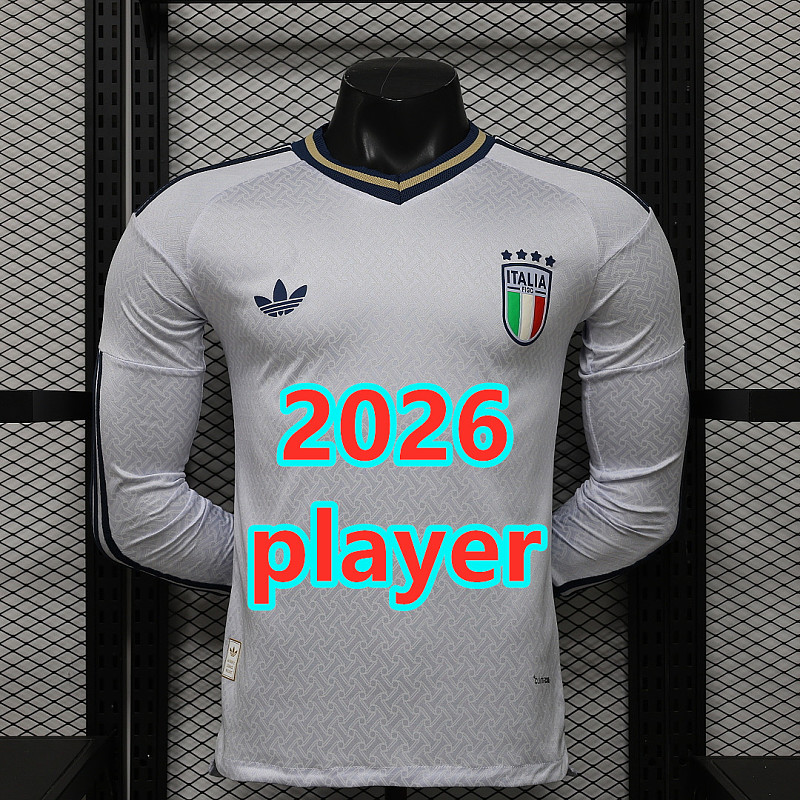 Italy Away Player Long Jersey S-3XL