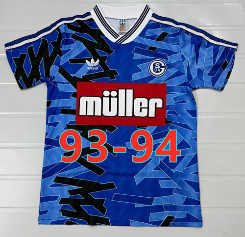 93-94 Schalke Home Retro Jersey S-2XL